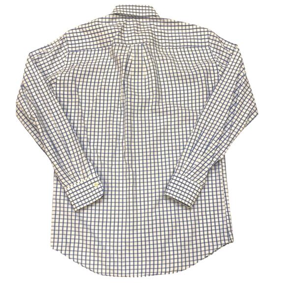 Peter Millar Shirt Mens Medium White Plaid Button Up Long Sleeve Casual *FLAW* - Picture 3 of 10
